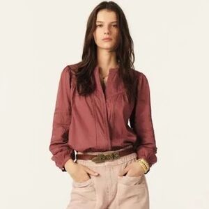 ba&sh NWOT Yilla Long-Sleeve Blouse